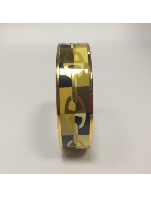 Bracelet "Chaîne d'ancre" HERMES émail doré