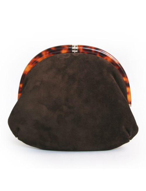 Pochette du soir TOM FORD en suède marron 