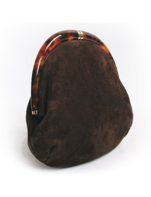 Pochette du soir TOM FORD en suède marron 