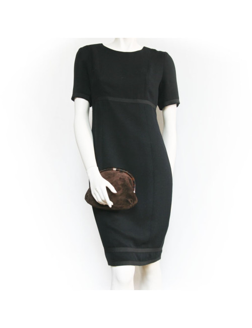 Pochette du soir TOM FORD en suède marron 