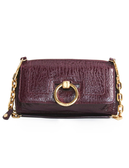 Sac pochette JIMMY CHOO lie de vin