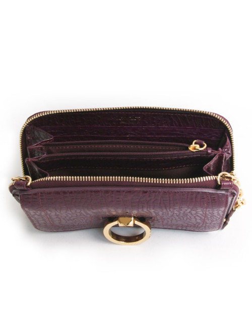 Sac pochette JIMMY CHOO lie de vin