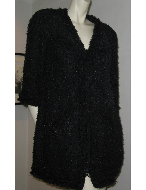 CHANEL t 42 black long jacket