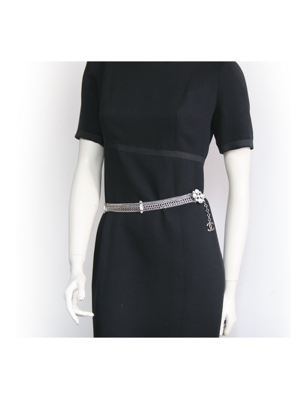 Ceinture  sautoir CHANEL chaines et brillants et 