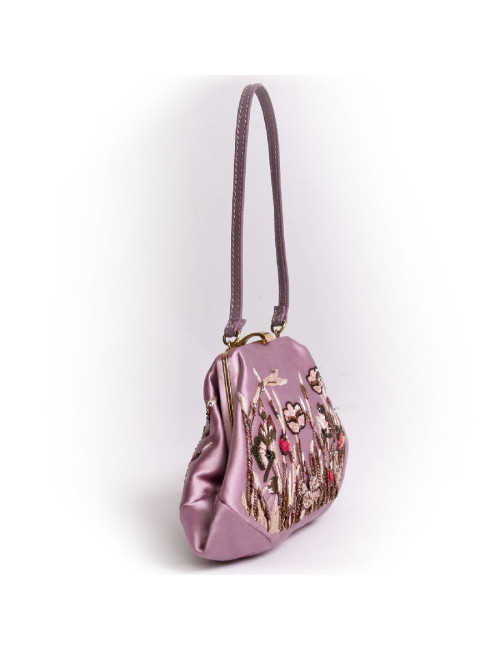 Mini sac du soir VALENTINO brodé violet