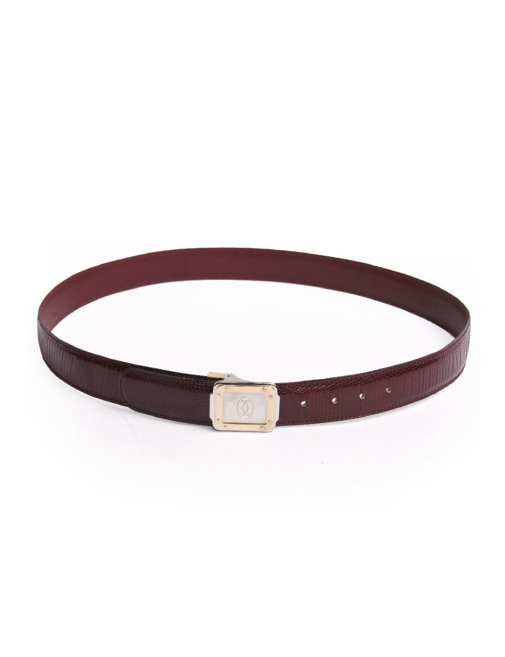 Ceinture Homme CARTIER "Must de Cartier" lézard bordeaux