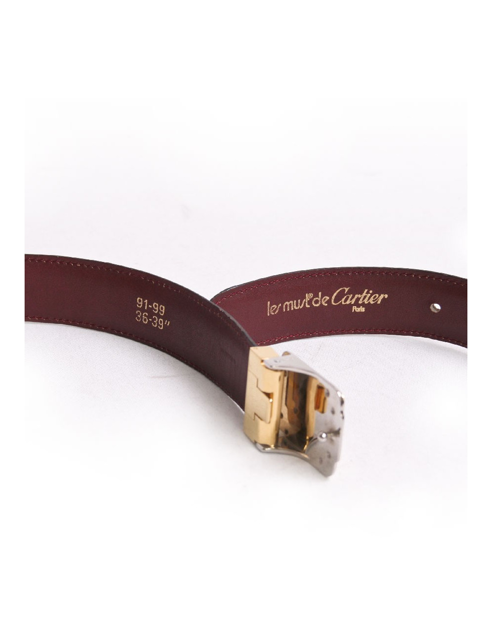 Ceinture Homme CARTIER "Must de Cartier" lézard bordeaux