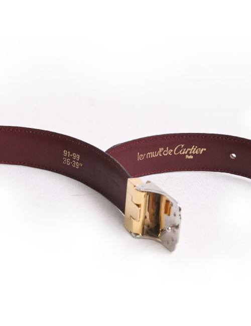 Ceinture Homme CARTIER "Must de Cartier" lézard bordeaux