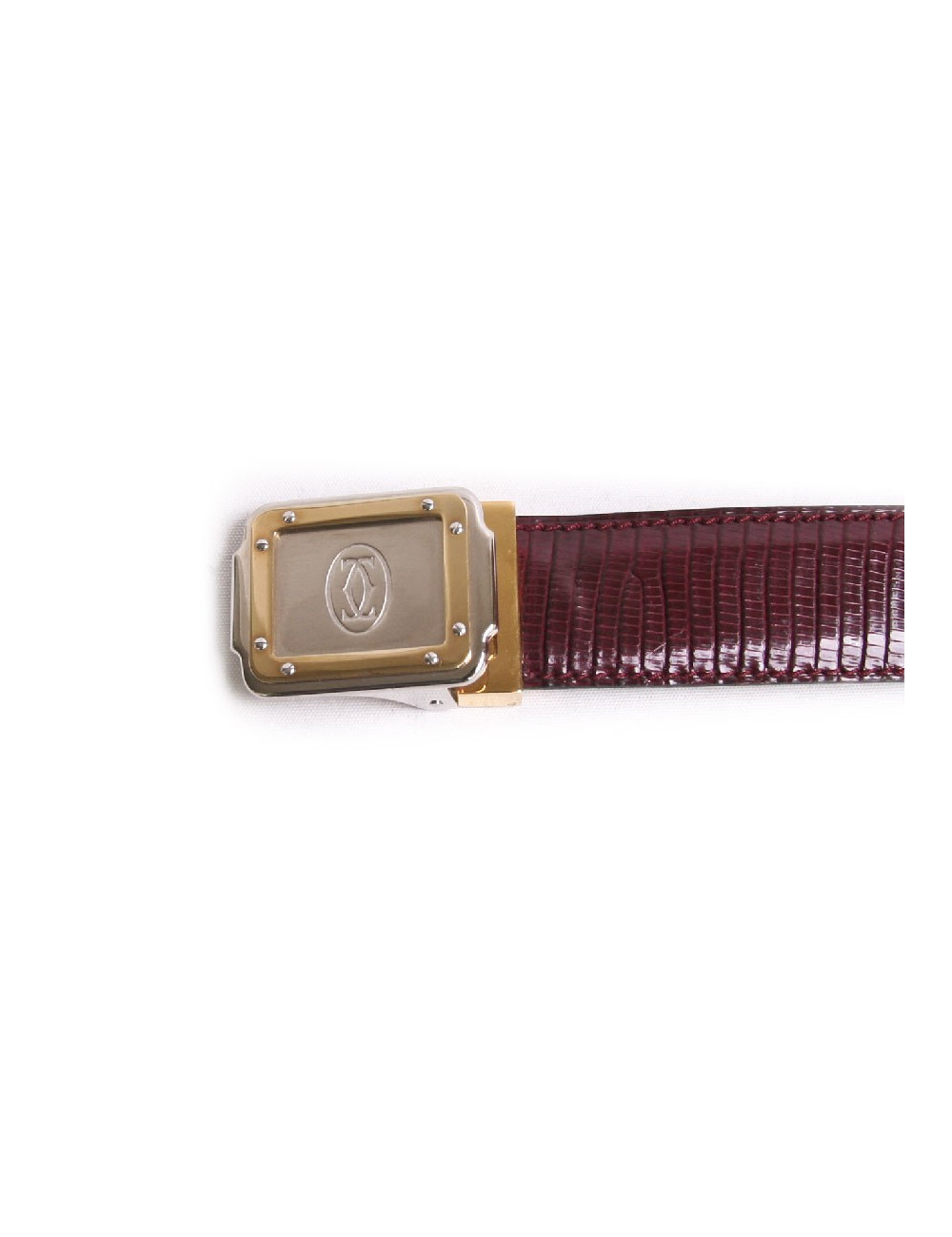 Ceinture Homme CARTIER "Must de Cartier" lézard bordeaux