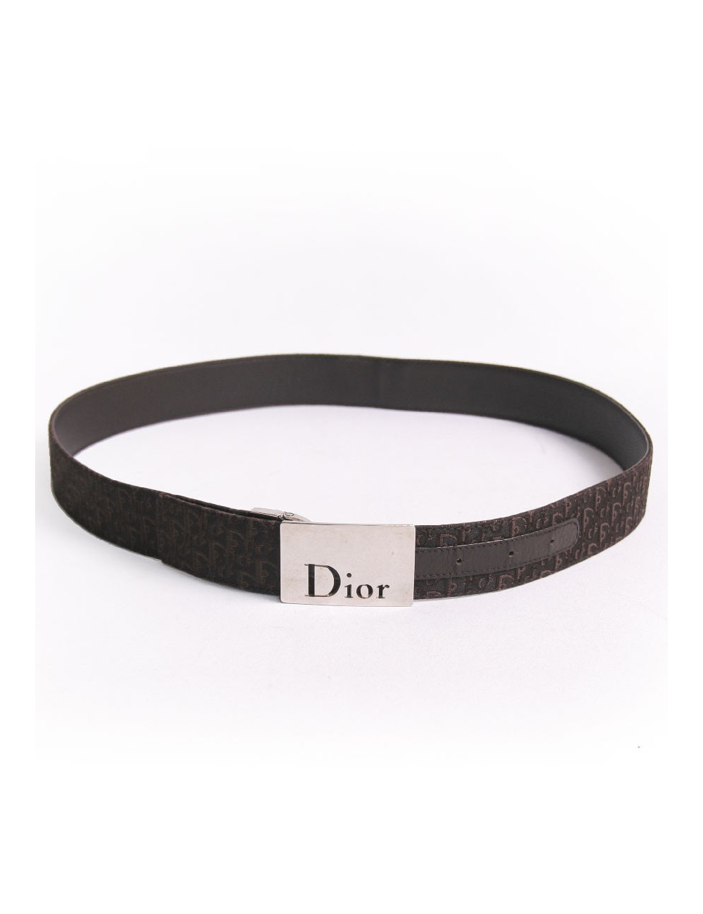 Ceinture DIOR t 95 toile monogram marron 