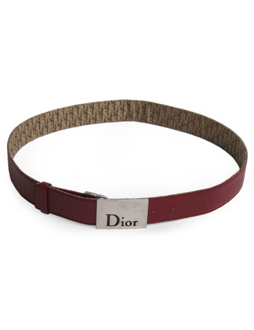 Ceinture DIOR monogram beige et marron