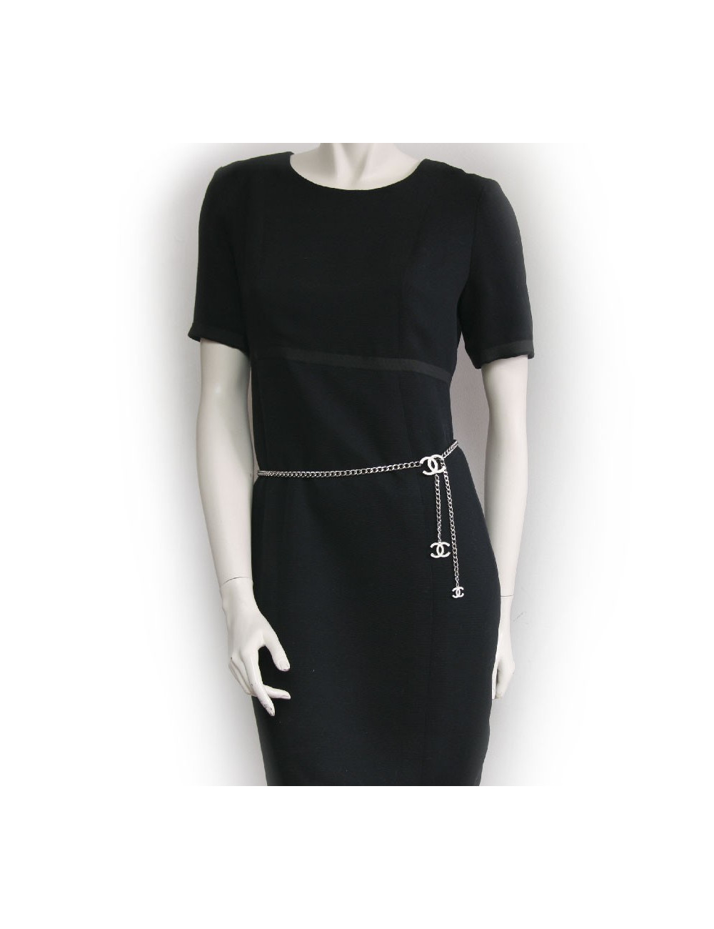 ceinture sautoir CHANEL chaîne argentée