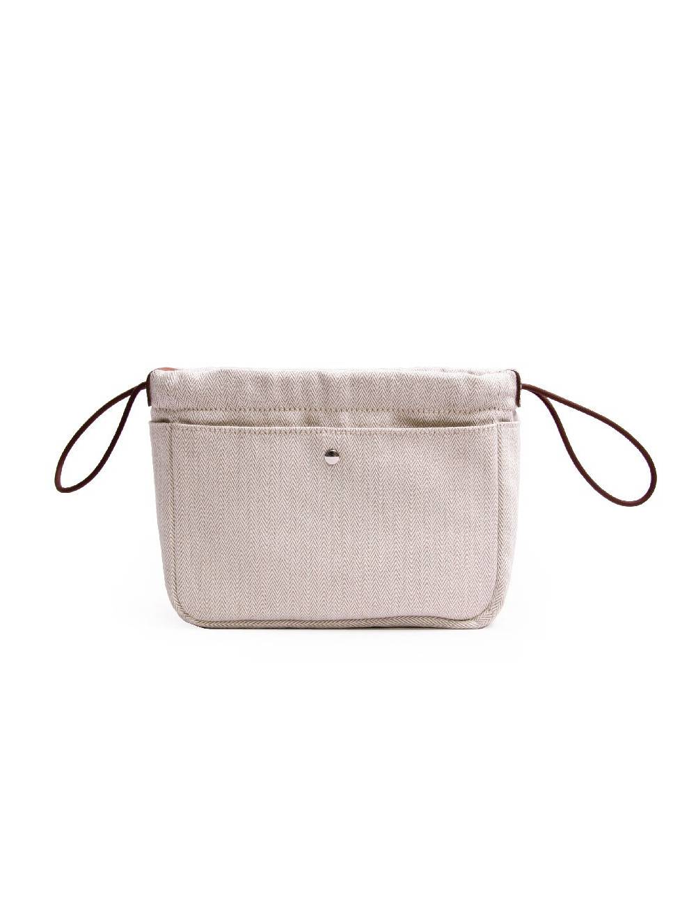 Trousse fourbi 20 HERMES tissage chevron et veau barenia