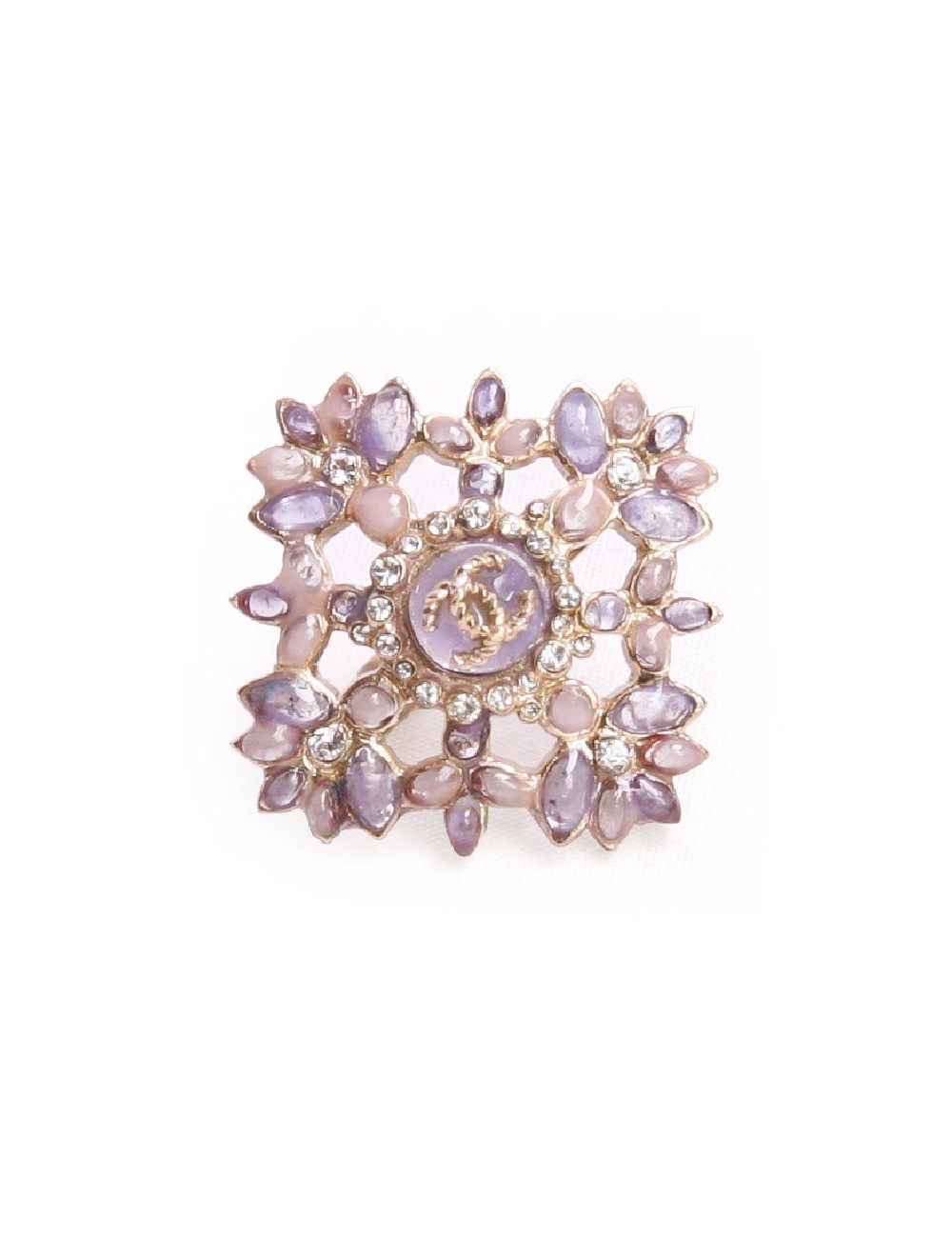 Bague CHANEL or pâle amethyste