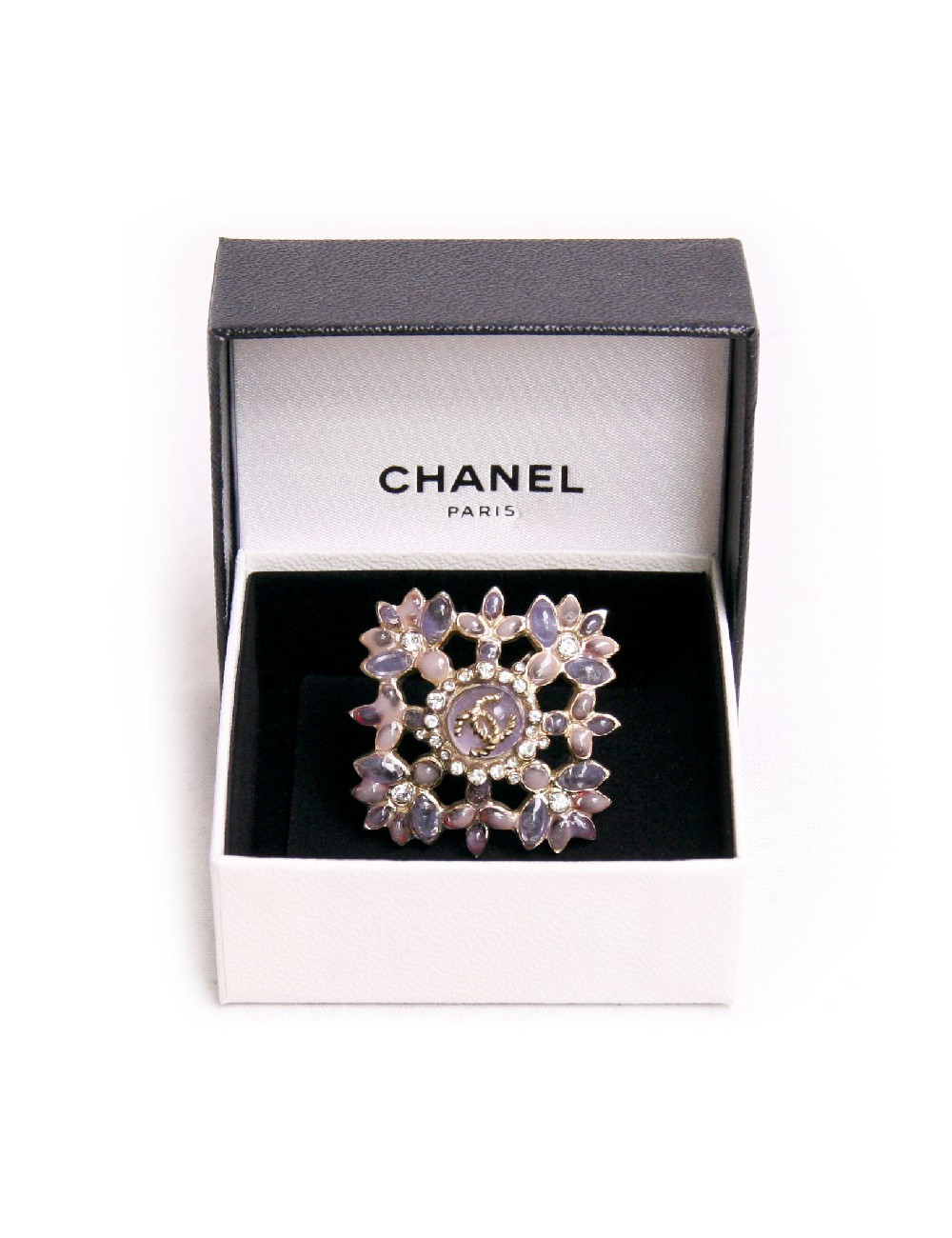 Bague CHANEL or pâle amethyste