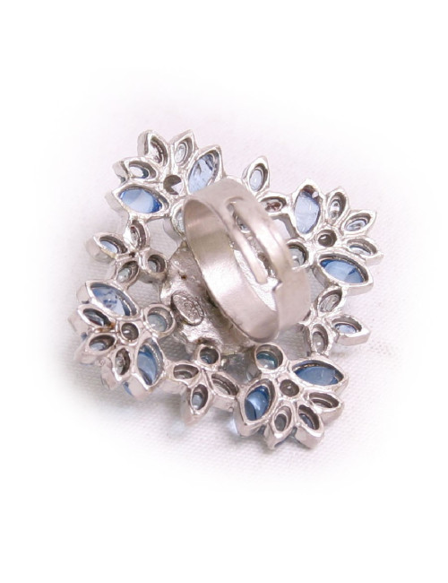 Bague CHANEL pâte de verre saphir