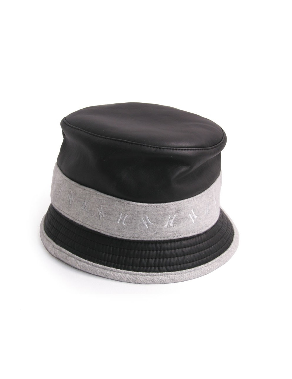 Chapeau HERMES T57 cuir d'agneau et 100% cachemire