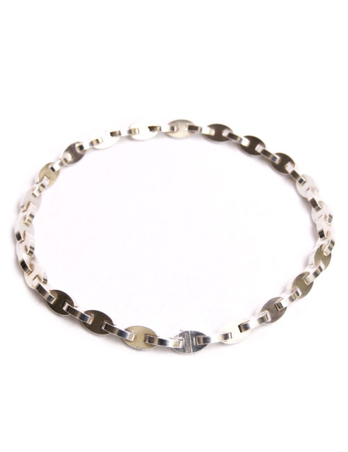 Sautoir HERMES chaîne d'ancre en argent massif