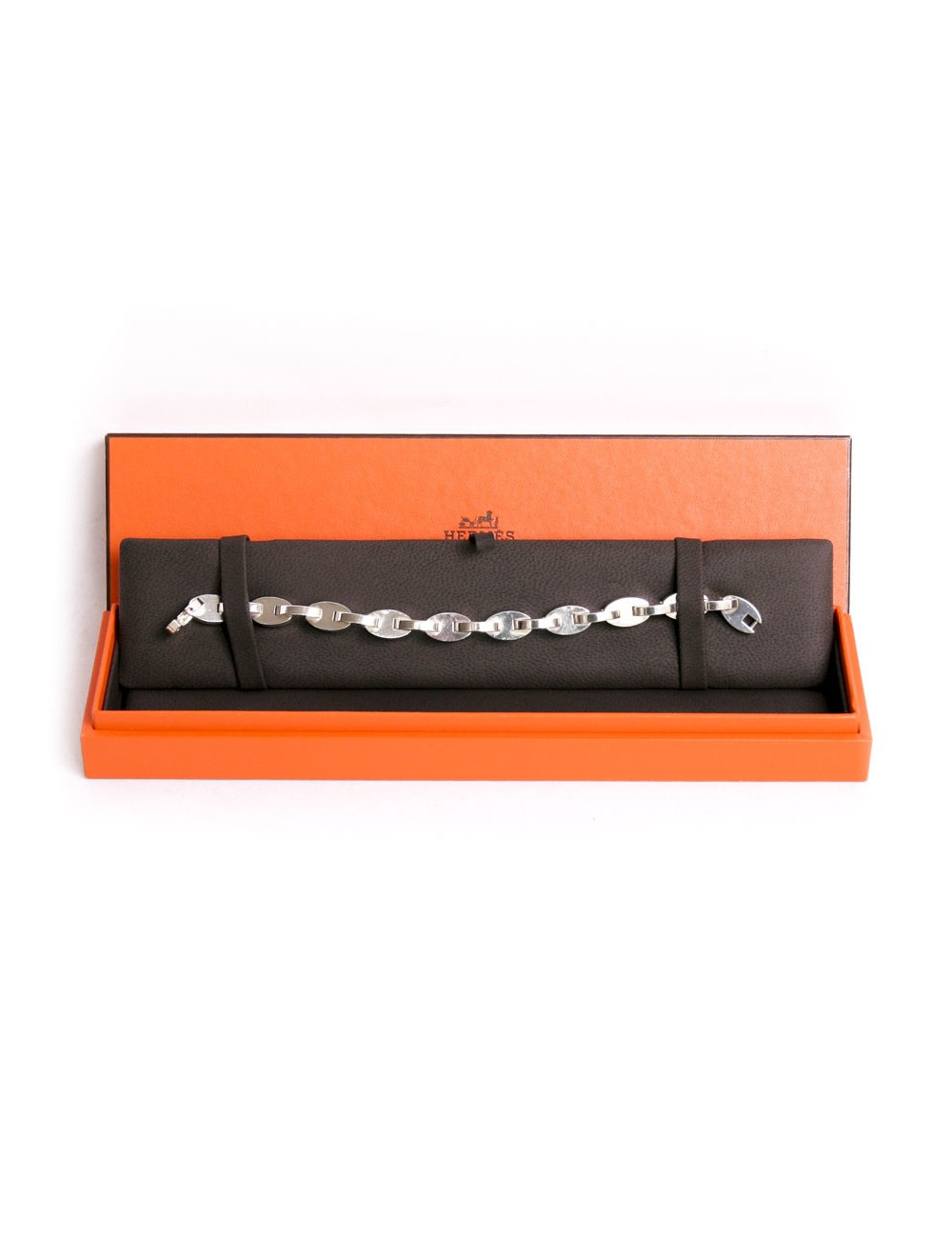 Bracelet HERMES chaîne d'ancre argent massif
