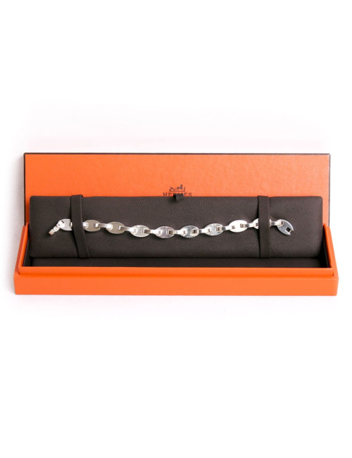 Bracelet HERMES chaîne d'ancre argent massif