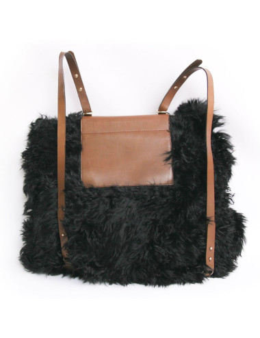 Sac à dos MARNI grand modèle fourrure noire 2