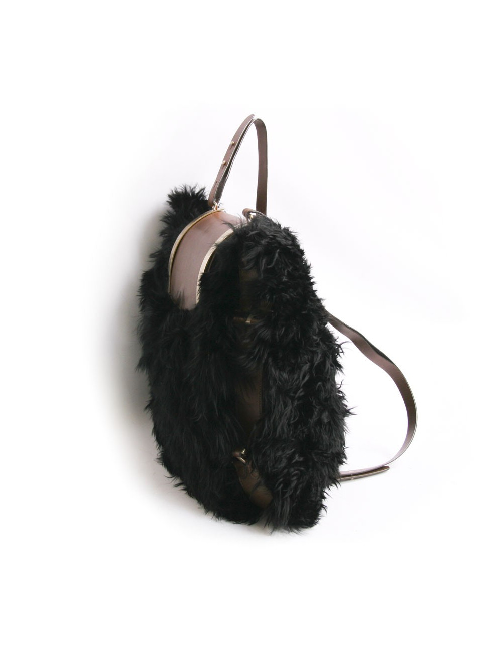 Sac à dos MARNI grand modèle fourrure noire