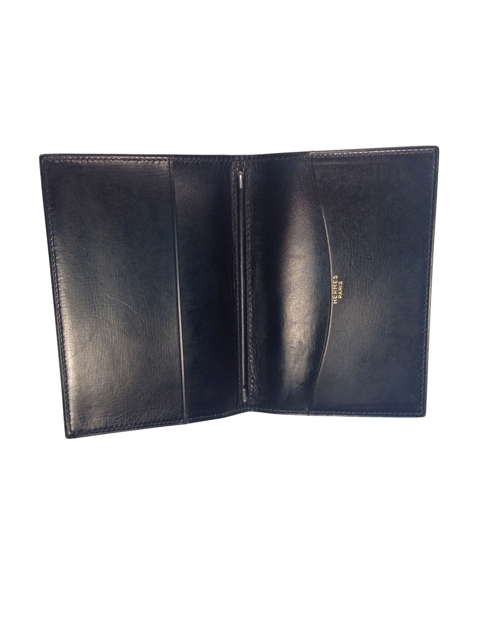 Protège- répertoire HERMES cuir box noir 