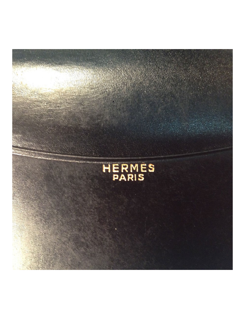 Protège- répertoire HERMES cuir box noir 