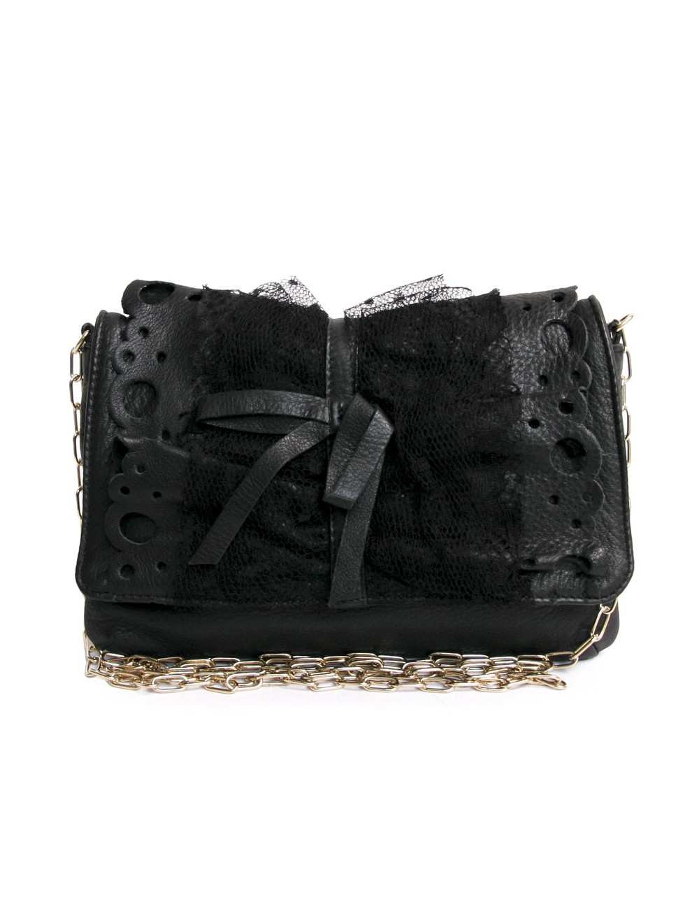 sc pochette Red VALENTINO cuir noir