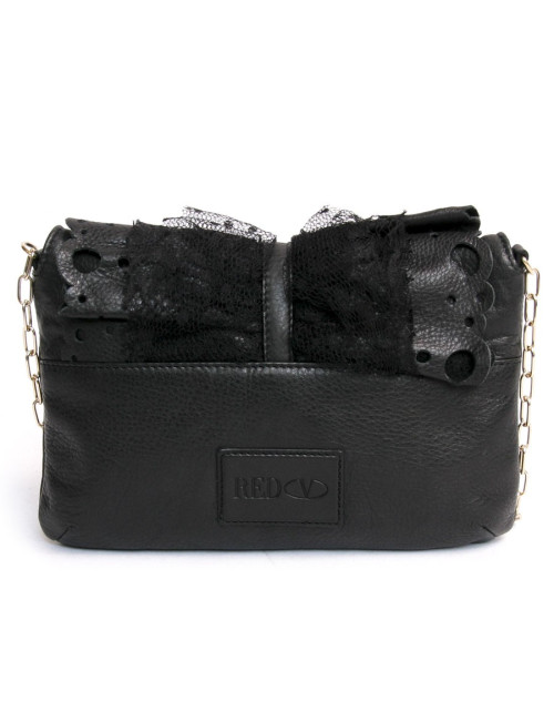 sc pochette Red VALENTINO cuir noir