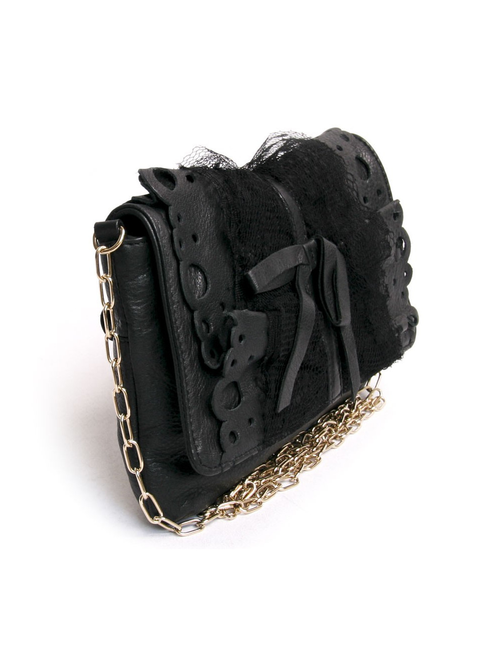 sc pochette Red VALENTINO cuir noir