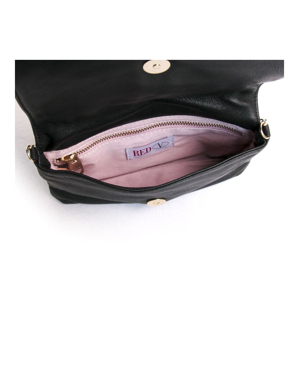 sc pochette Red VALENTINO cuir noir