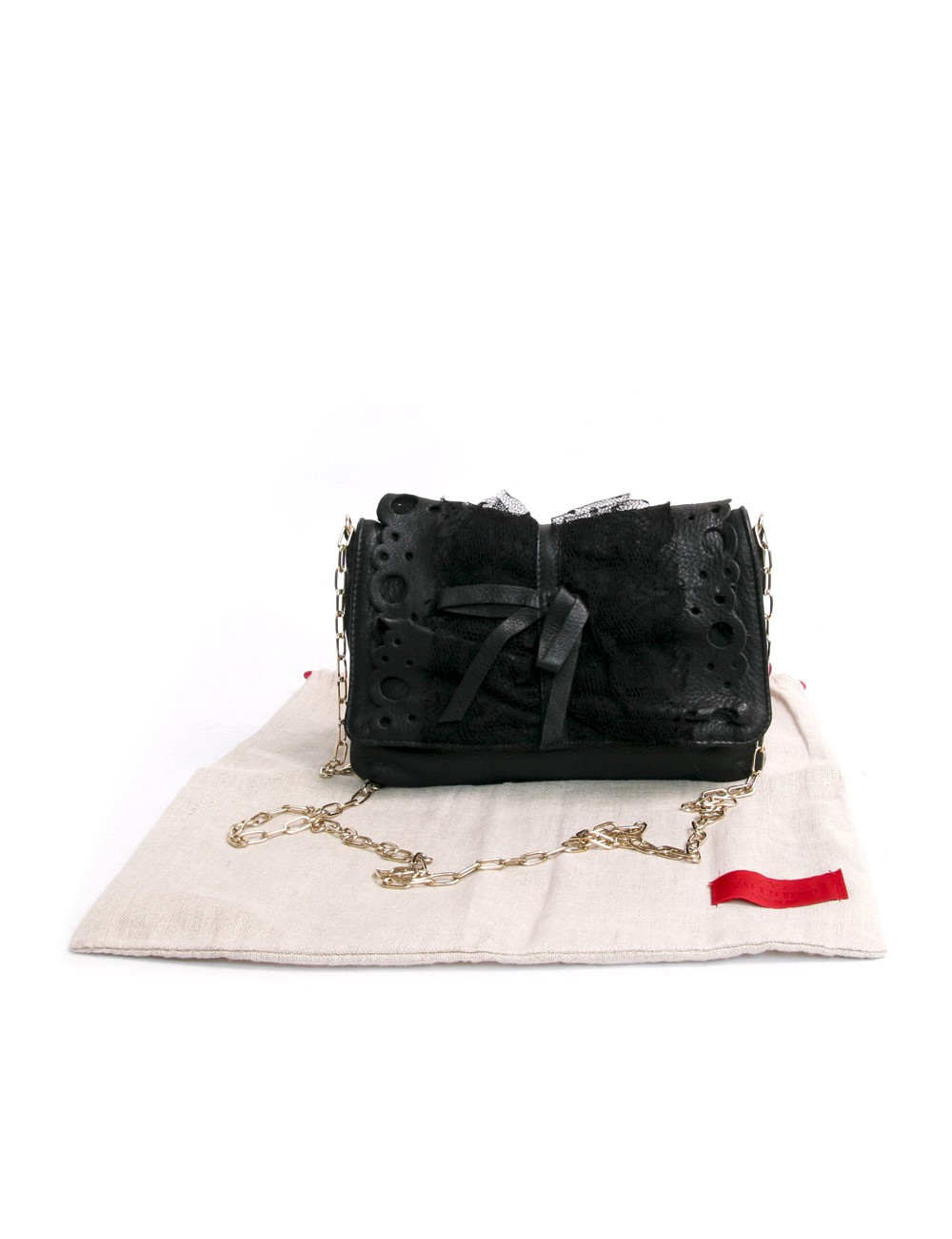 sc pochette Red VALENTINO cuir noir