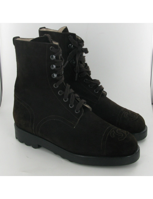 Boots with laces CHANEL