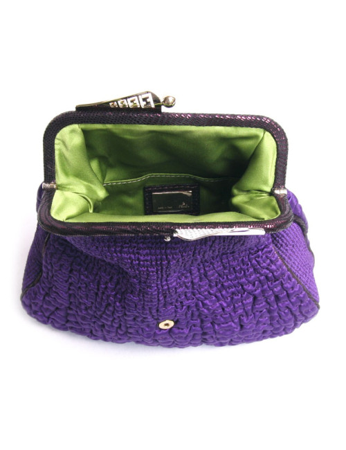 Pochette soie à smoke FENDI violet