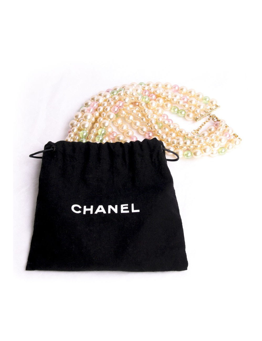 Sautoir 6 rangs CHANEL multicolore