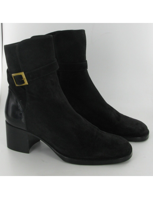 Boots suede & leather T38 CHANEL