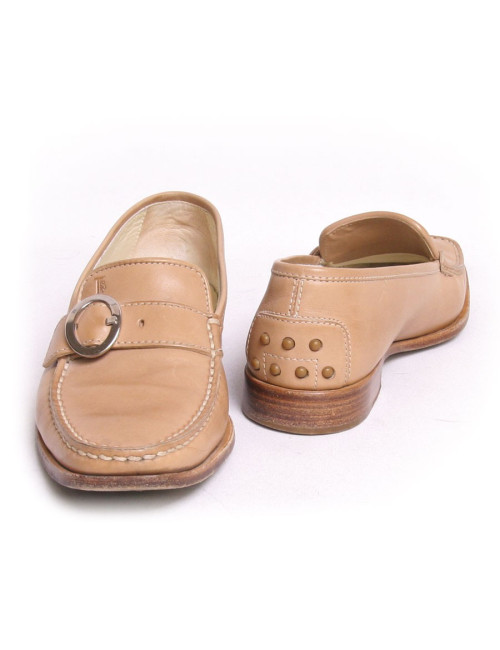 Moccassins TOD'S cuir beige T36,5