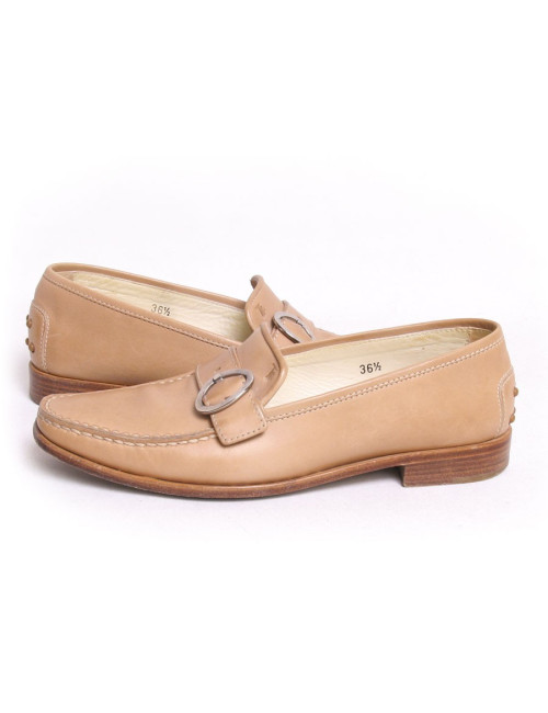 Moccassins TOD'S cuir beige T36,5