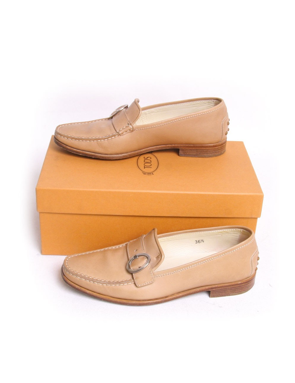 Moccassins TOD'S cuir beige T36,5