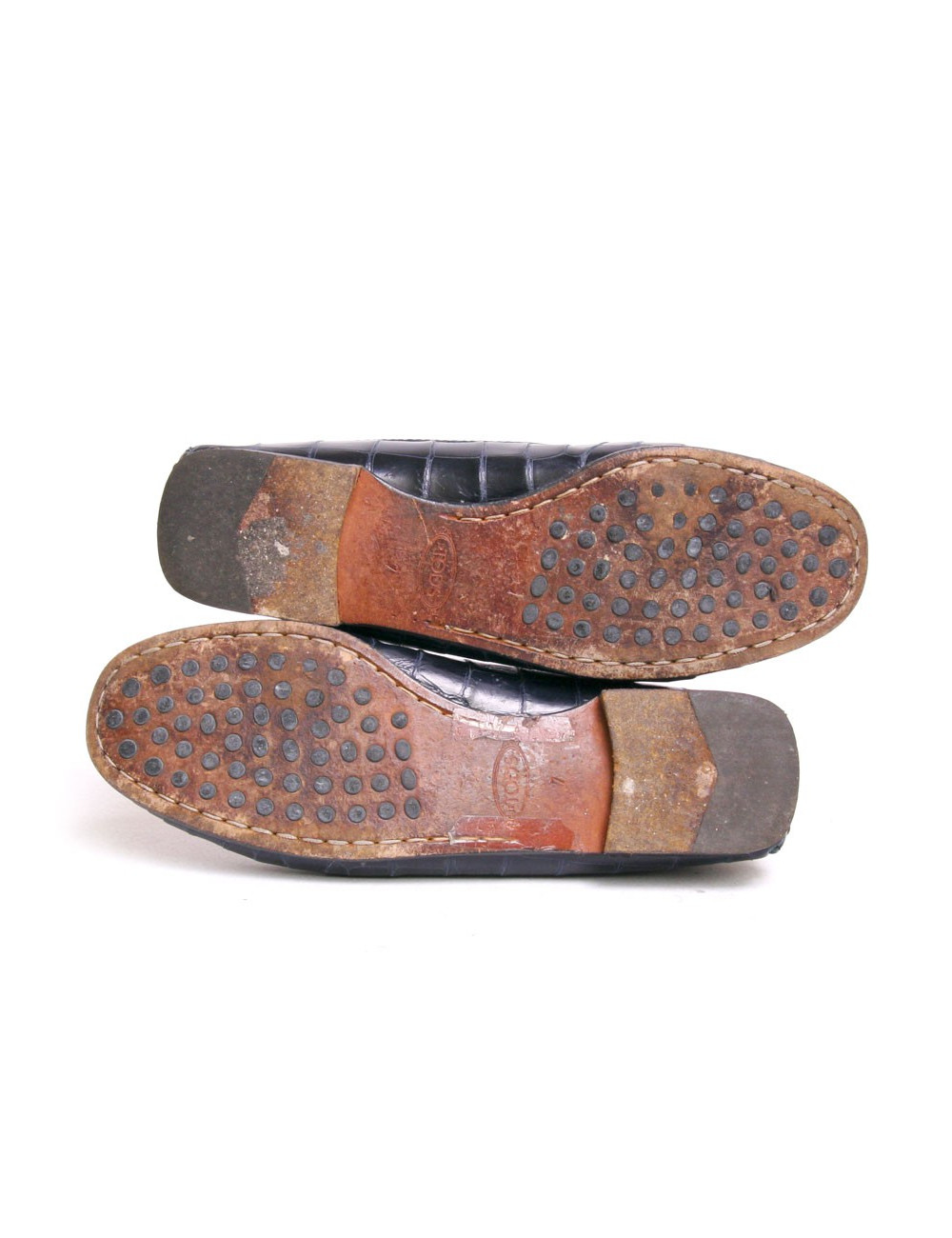 Mocassins TOD'S crocodile bleu marine T38