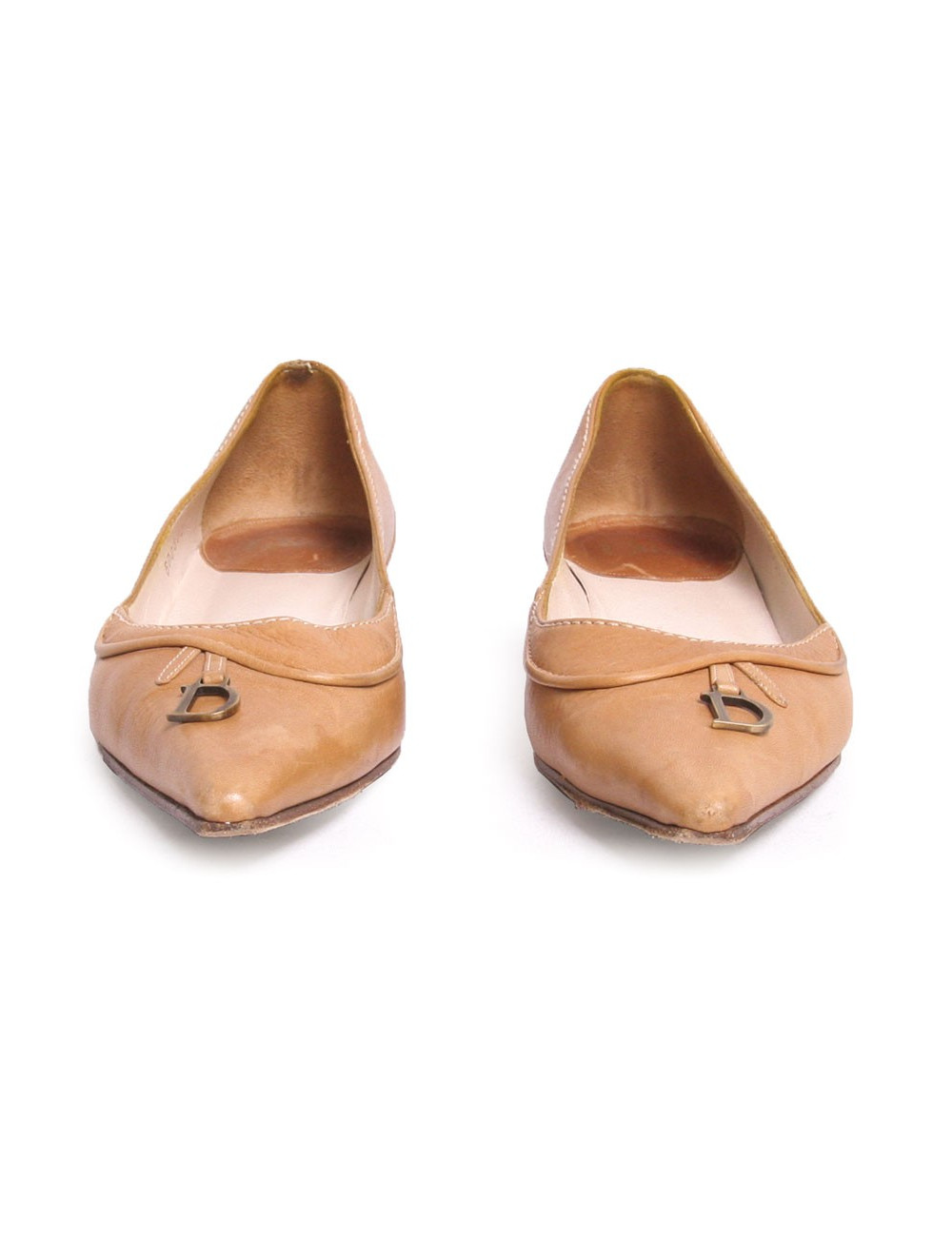 Ballerines CHRISTIAN DIOR cuir camel T35