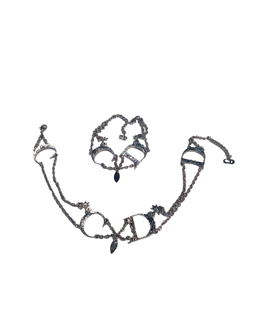 Adornment DIOR necklace and silver bracelet