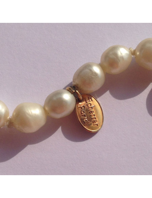 Sautoir  couture SCHERRER perles nacrées