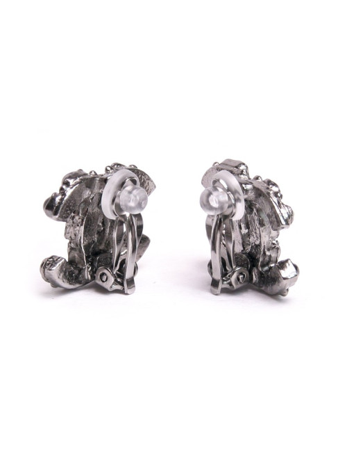 Clips d'oreille CHANEL  GM perles noires et brillants