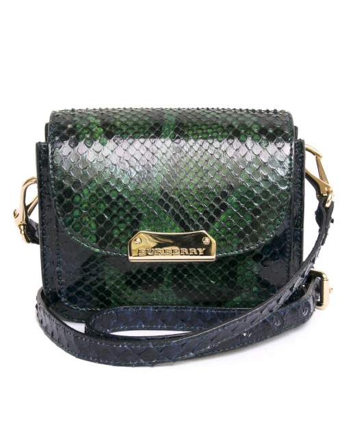 Sac BURBERRY en python dégradé de vert