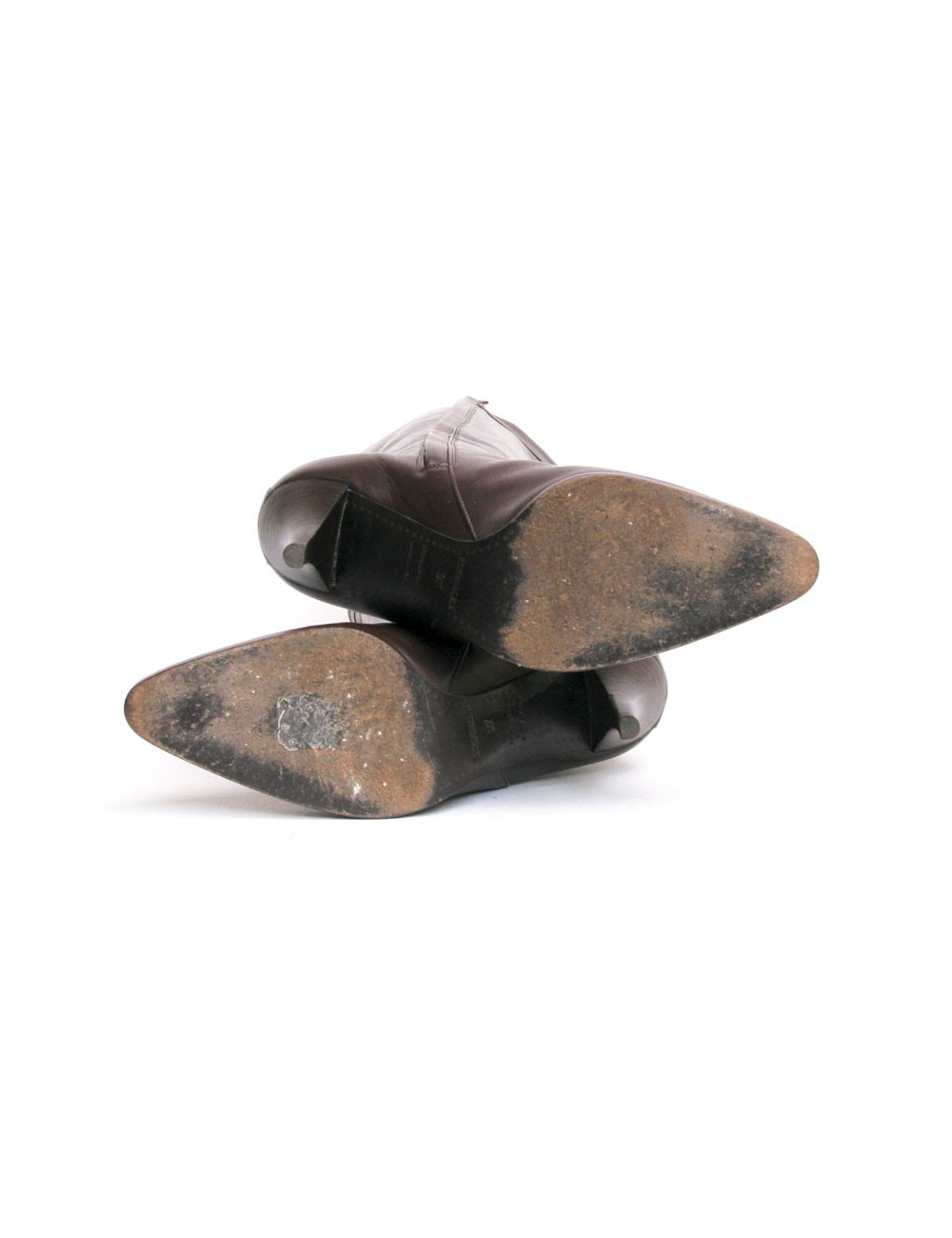 Bottes HERMES T 37  cuir d'agneau marron