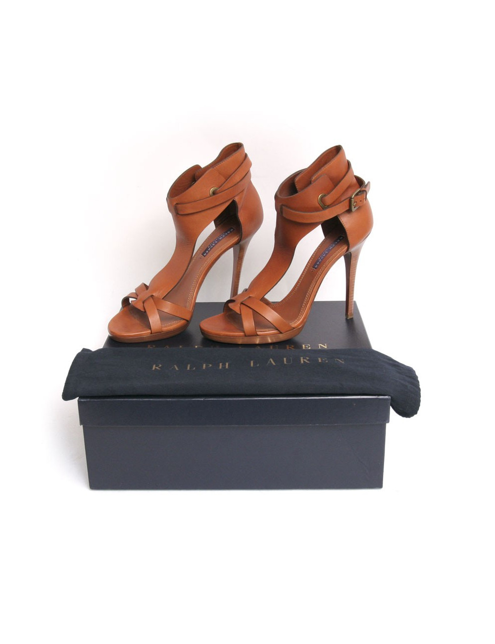 sandales hautes RALPH LAUREN T 42 cuir gold