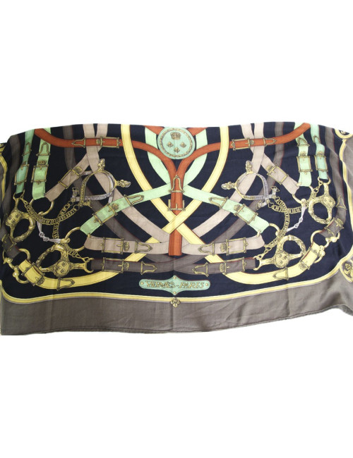 Châle "Cavalcadour" HERMES en cachemire  