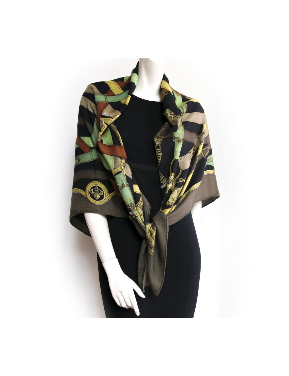 Châle "Cavalcadour" HERMES en cachemire  